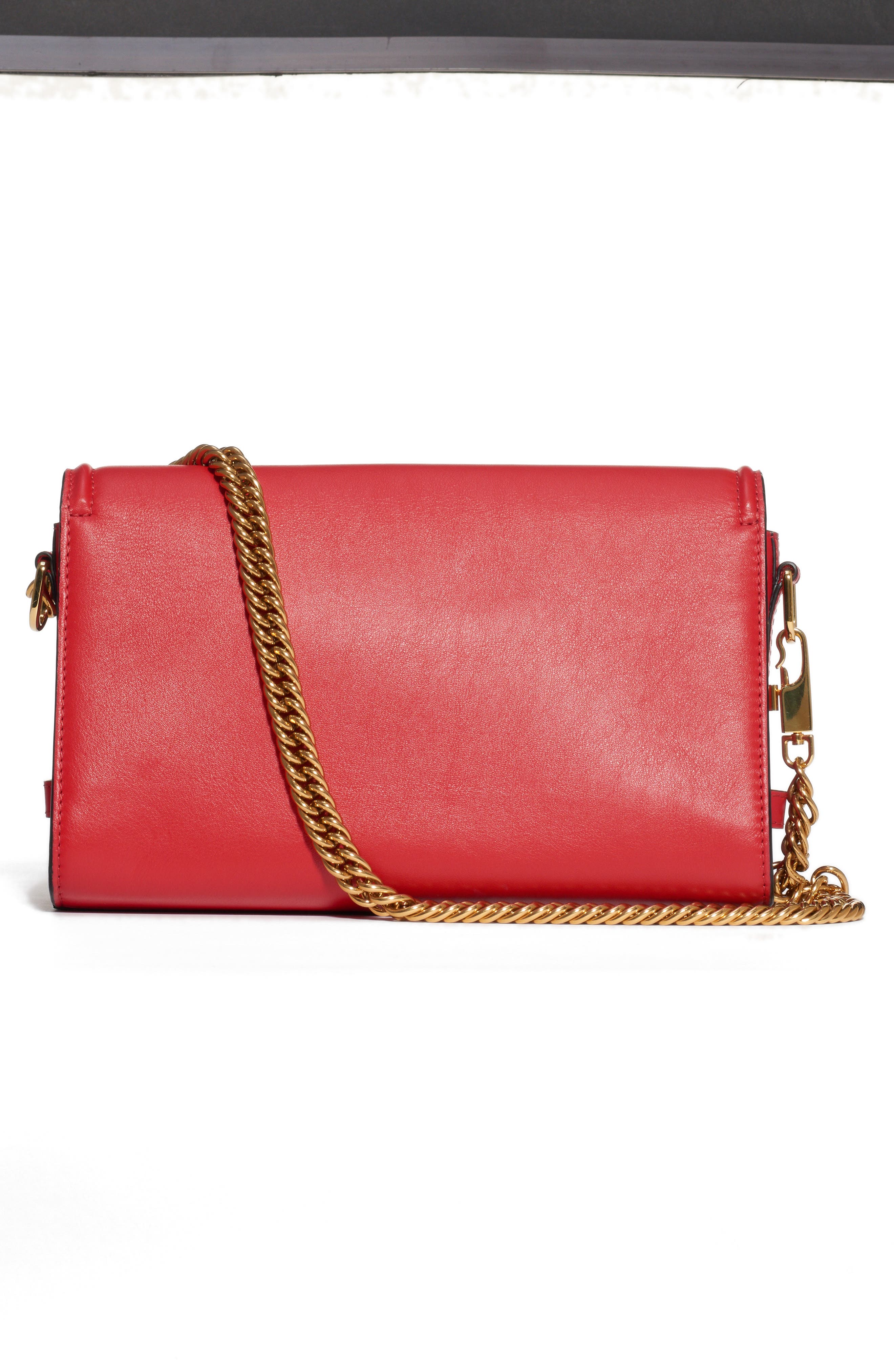 McQueen Alexander McQueen The Story Leather Shoulder Bag, Alternate, color, 