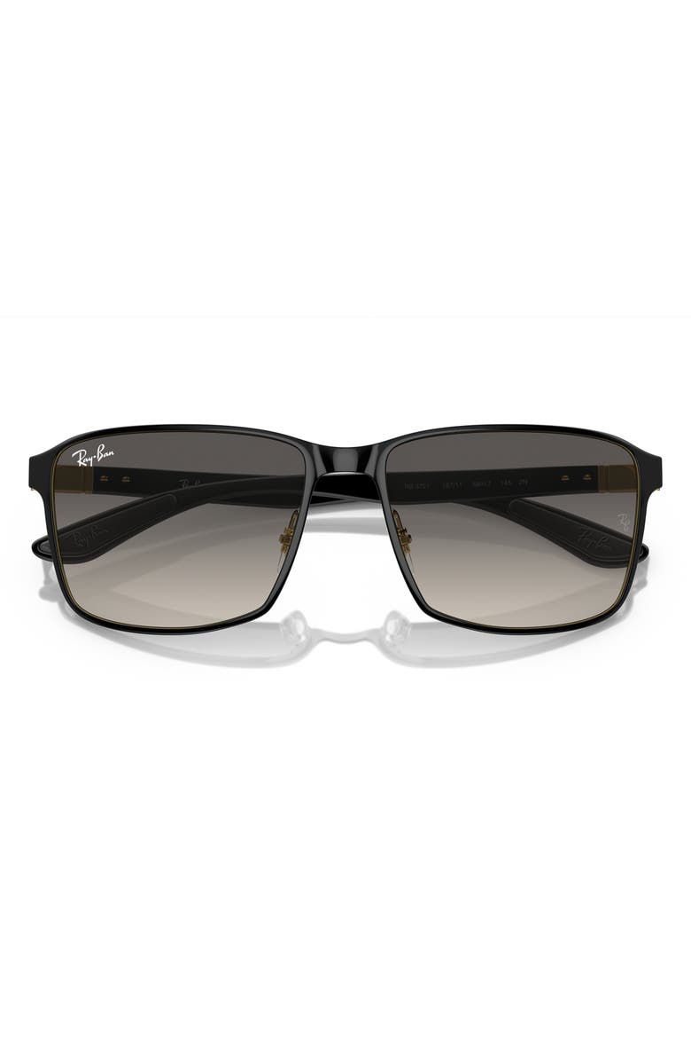 Ray-Ban 59mm Square Gradient Sunglasses, Alternate, color, Black