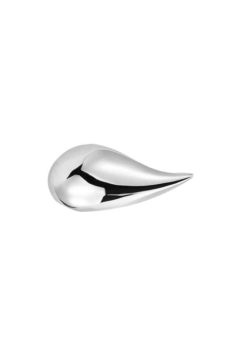 Drop Silver Brooch, Alternate, color, Silver