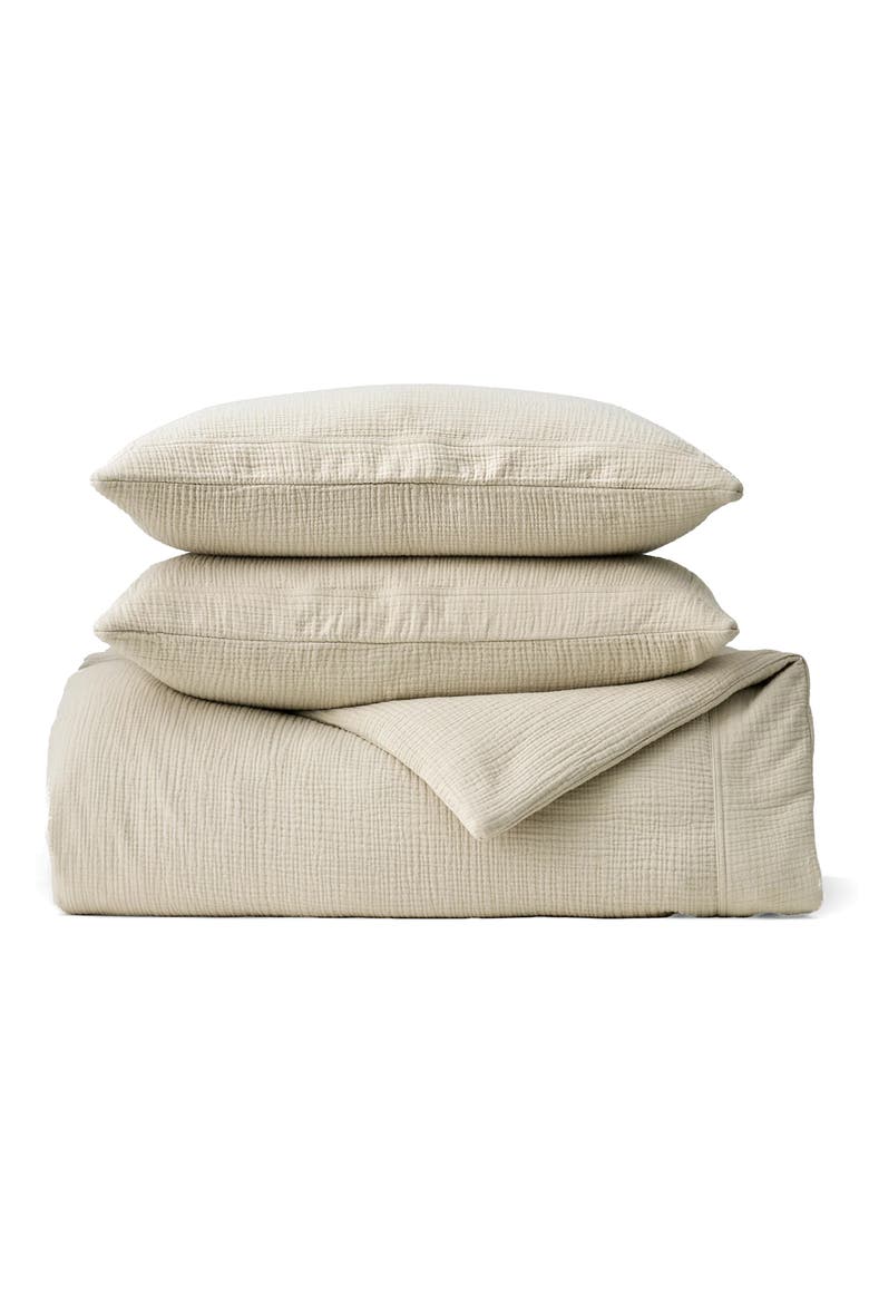 Dream Organic Cotton Duvet Cover & Shams Set, Main, color, SAND