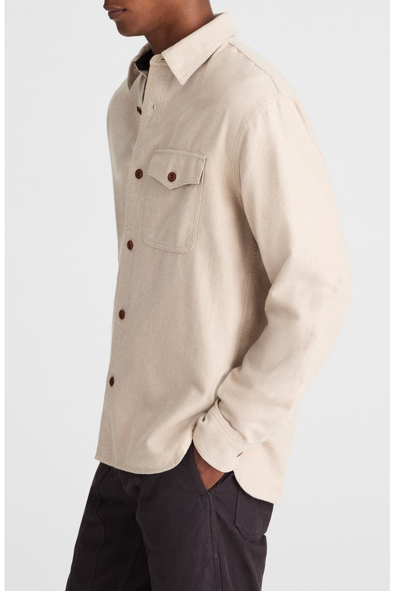 Cotton Herringbone Work Shirt, Alternate, color, OAT HERRINGBONE