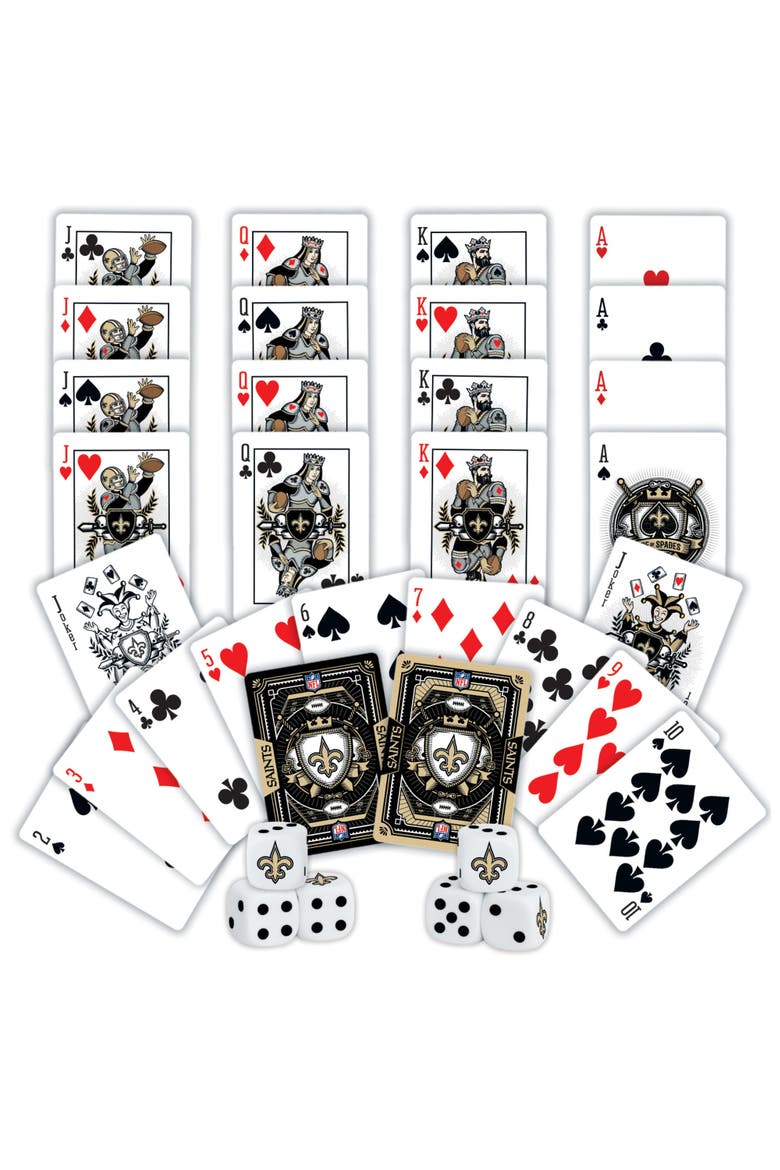 New Orleans Saints Playing Cards & Dice, Alternate, color, Multicolor