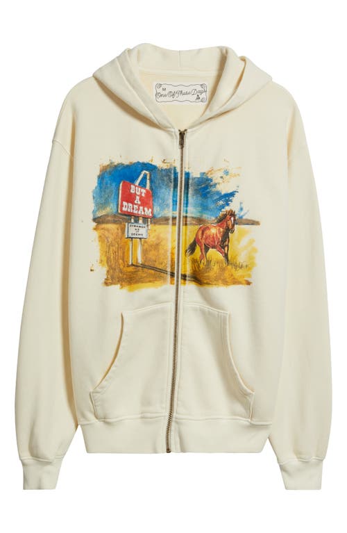 One Of These Days Motel Cotton Zip Hoodie In Multi