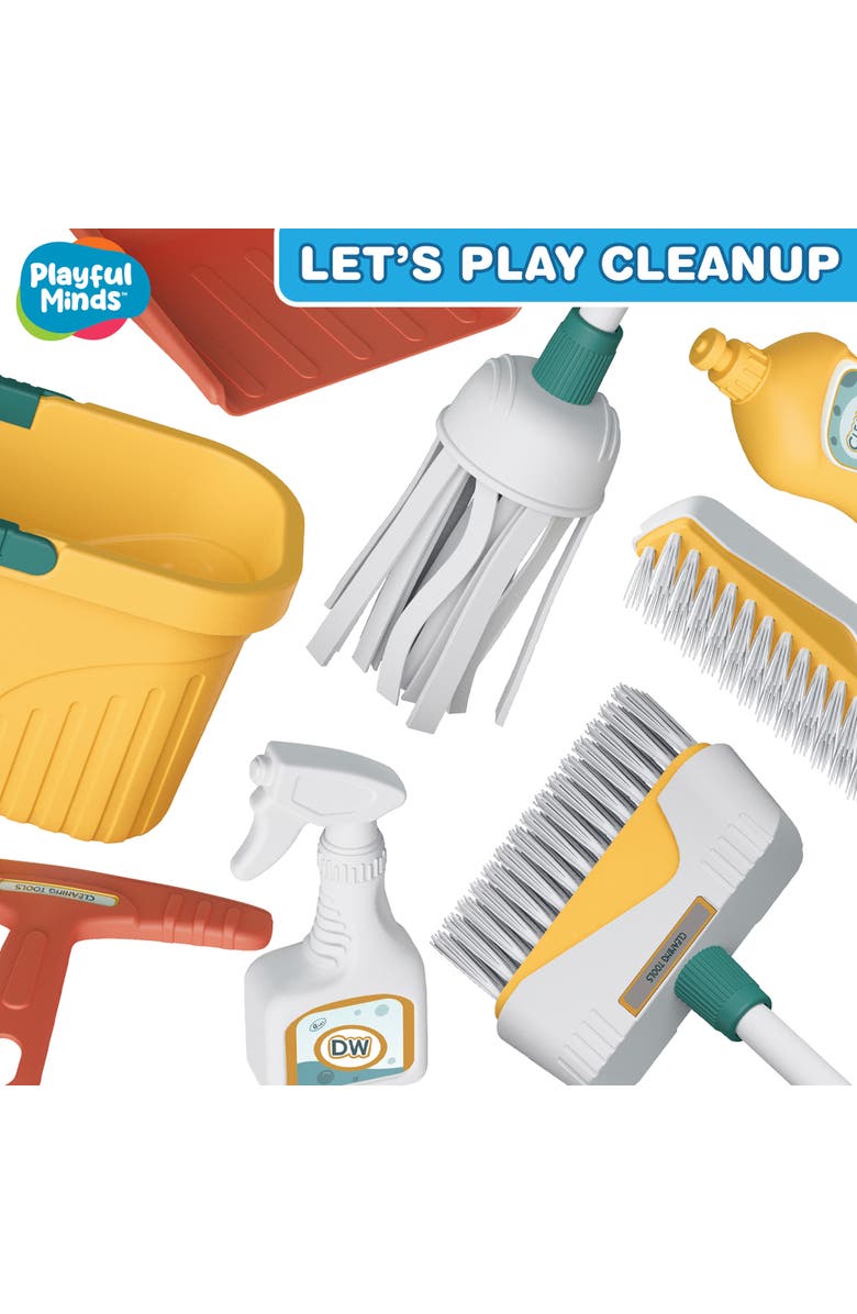 Playful Minds Let
s Play Cleanup 8 Piece Household Cleaning Set, 3+, Alternate, color, Multicolored