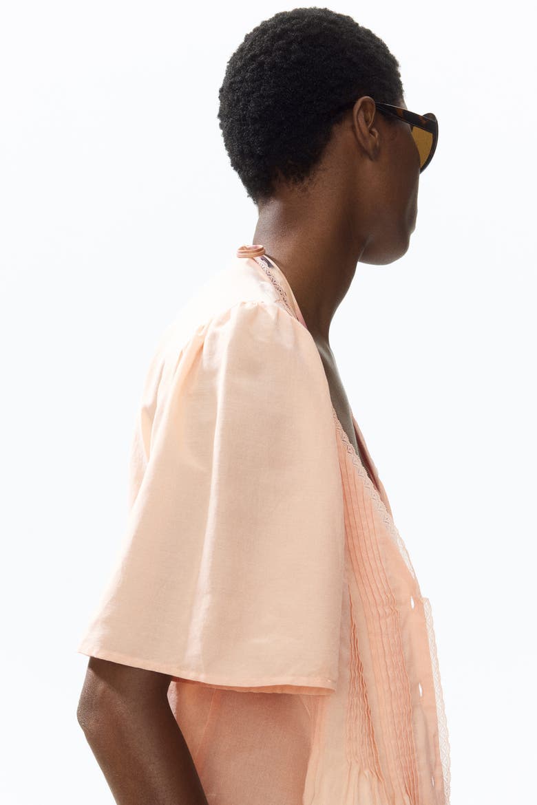 Pintucked Blouse, Alternate, color, Apricot
