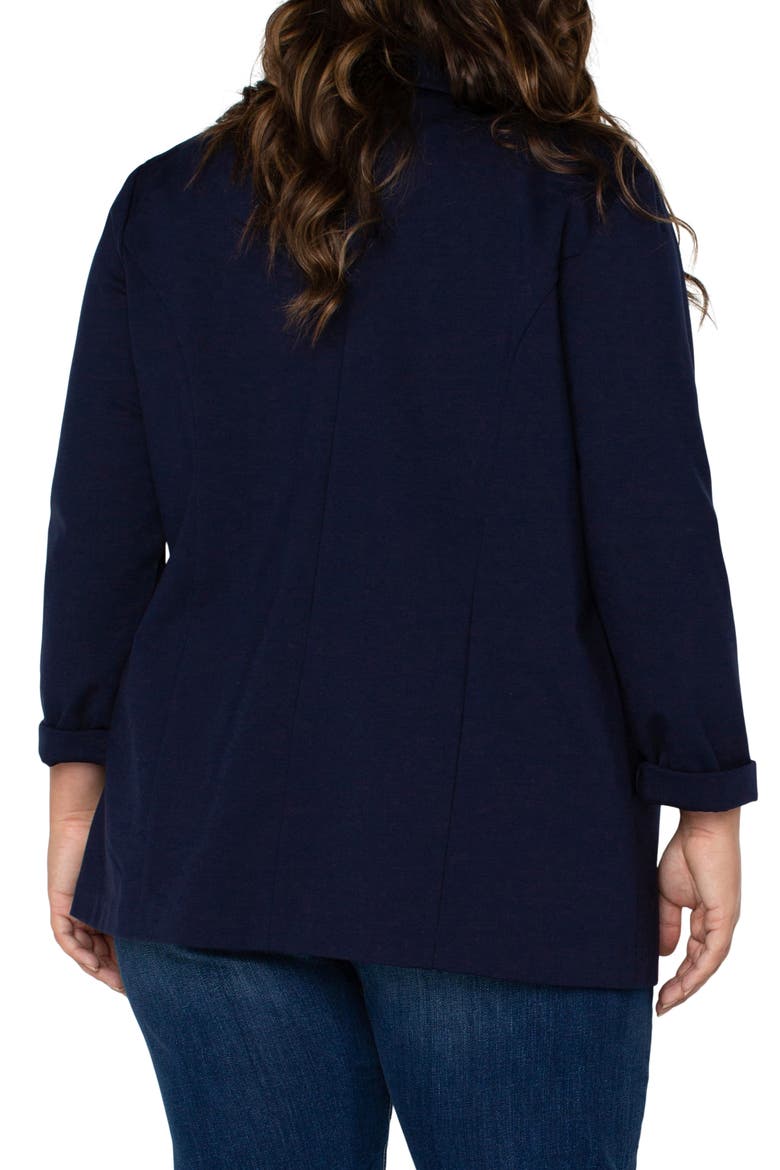 Boyfriend Ponte Knit Blazer, Alternate, color, CADET BLUE
