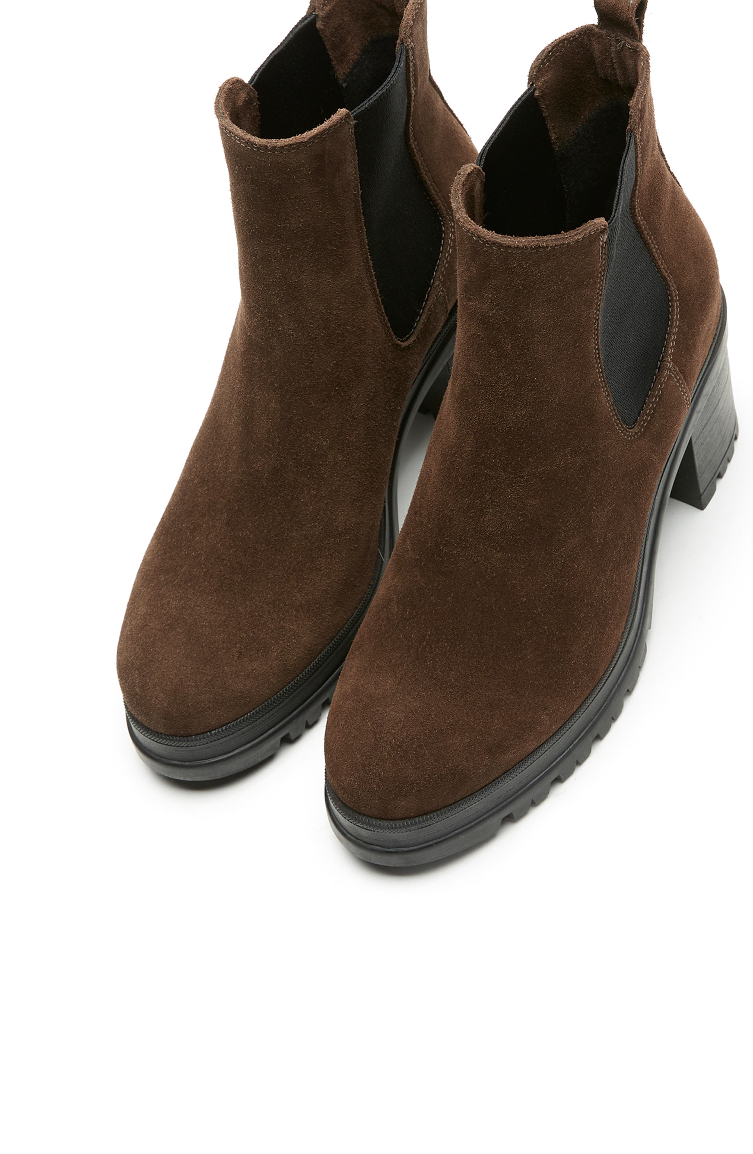 La Canadienne Paxton Waterproof Chelsea Boot, Alternate, color, Brunette Suede