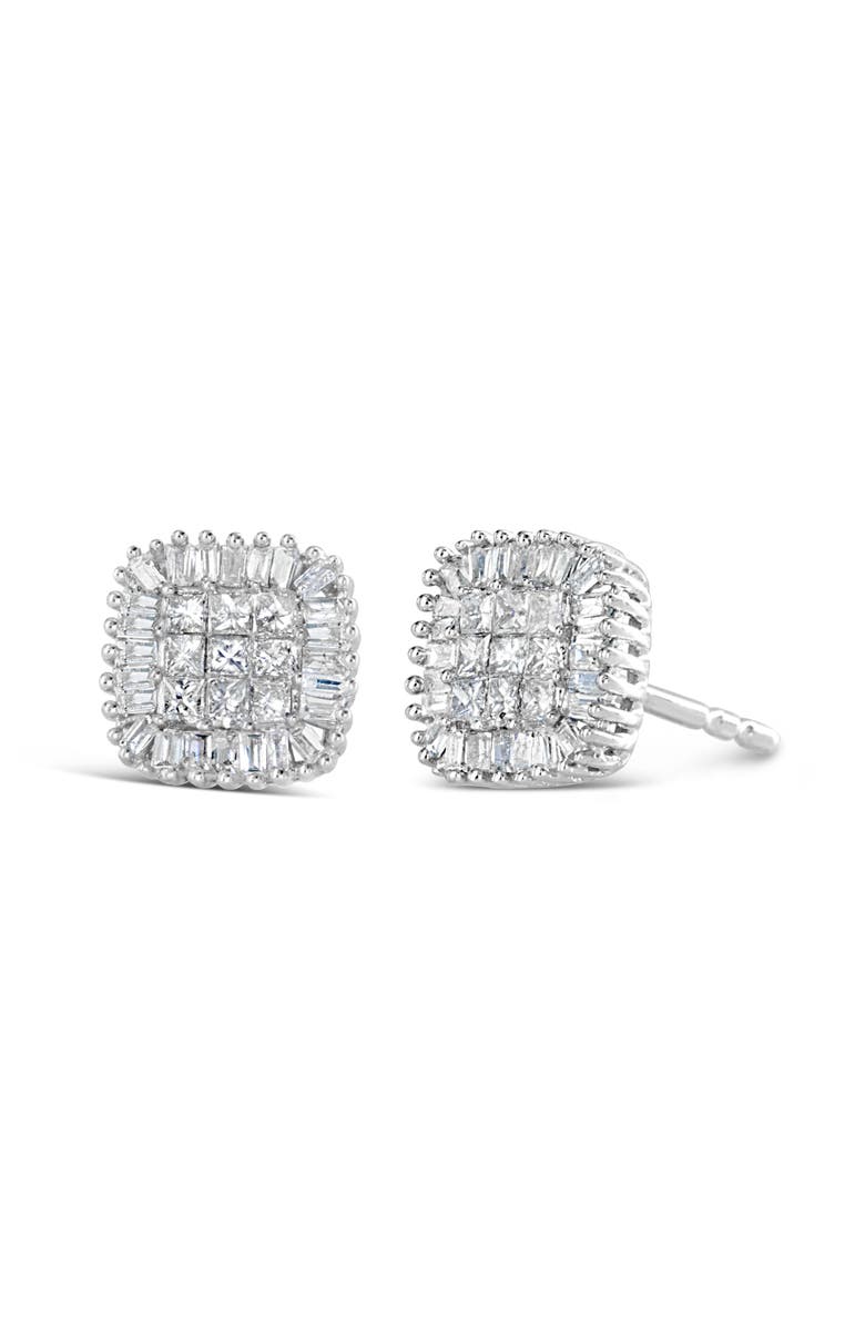 Haus of Brilliance 10K White Gold 1/2 Ct Diamond Composite Stud Earrings, Main, color, White