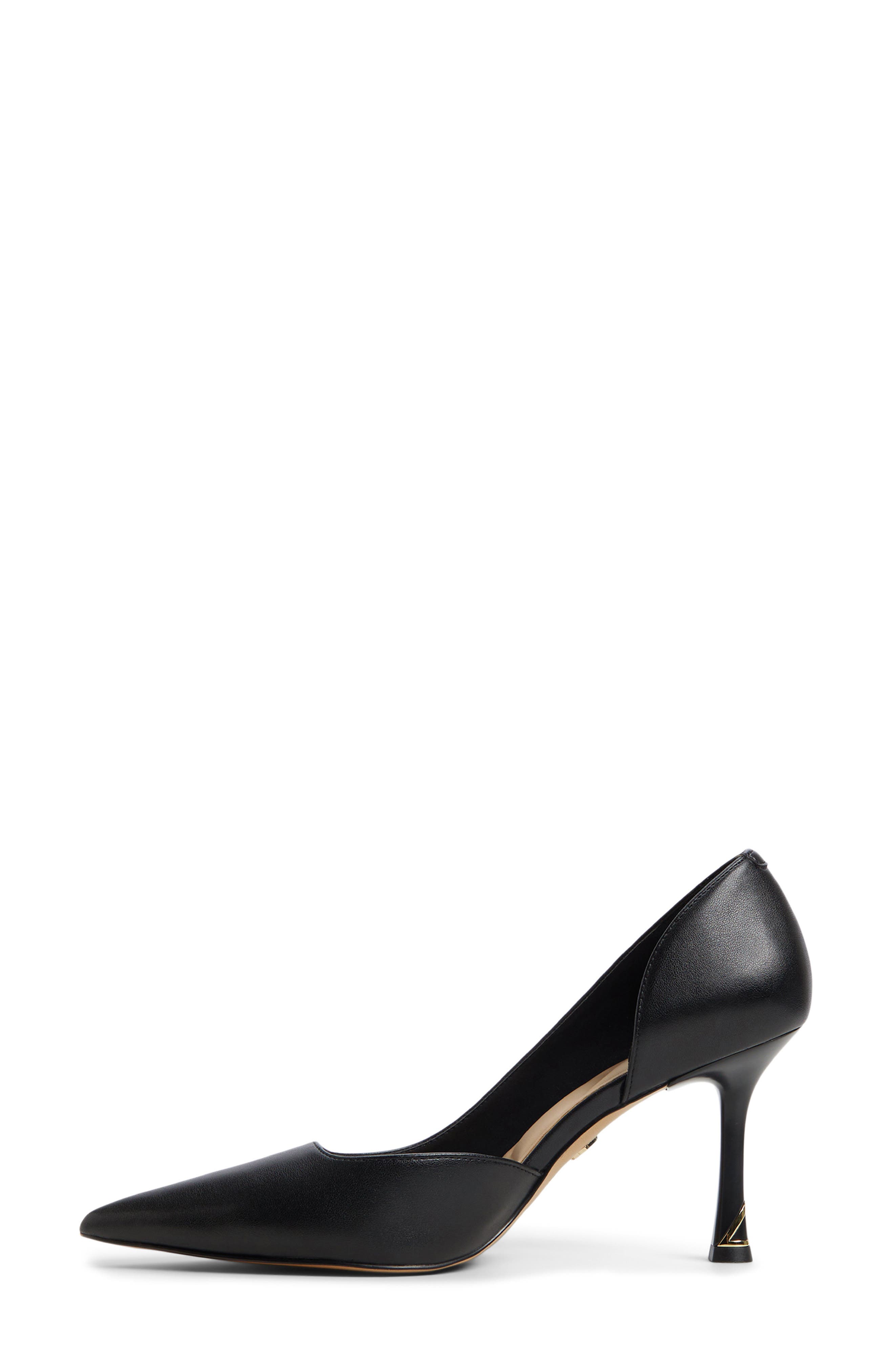 ALDO Livianna Half d'Orsay Pointed Toe Pump, Alternate, color, Black