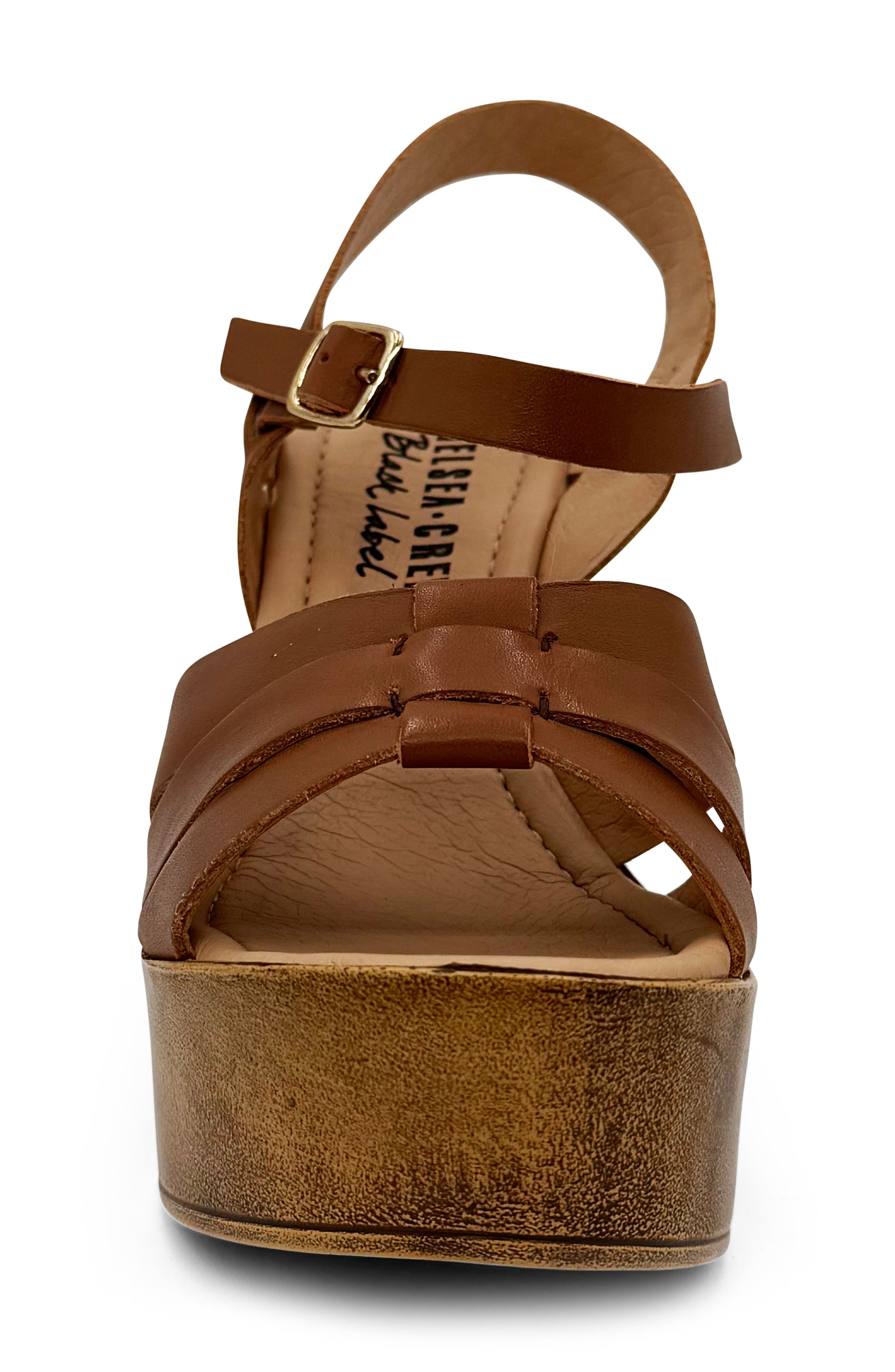 CHELSEA CREW Hollie Platform Sandal, Alternate, color, Tan Leather