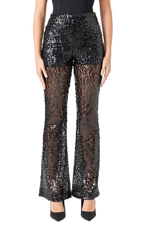 Sequin Flare Pants