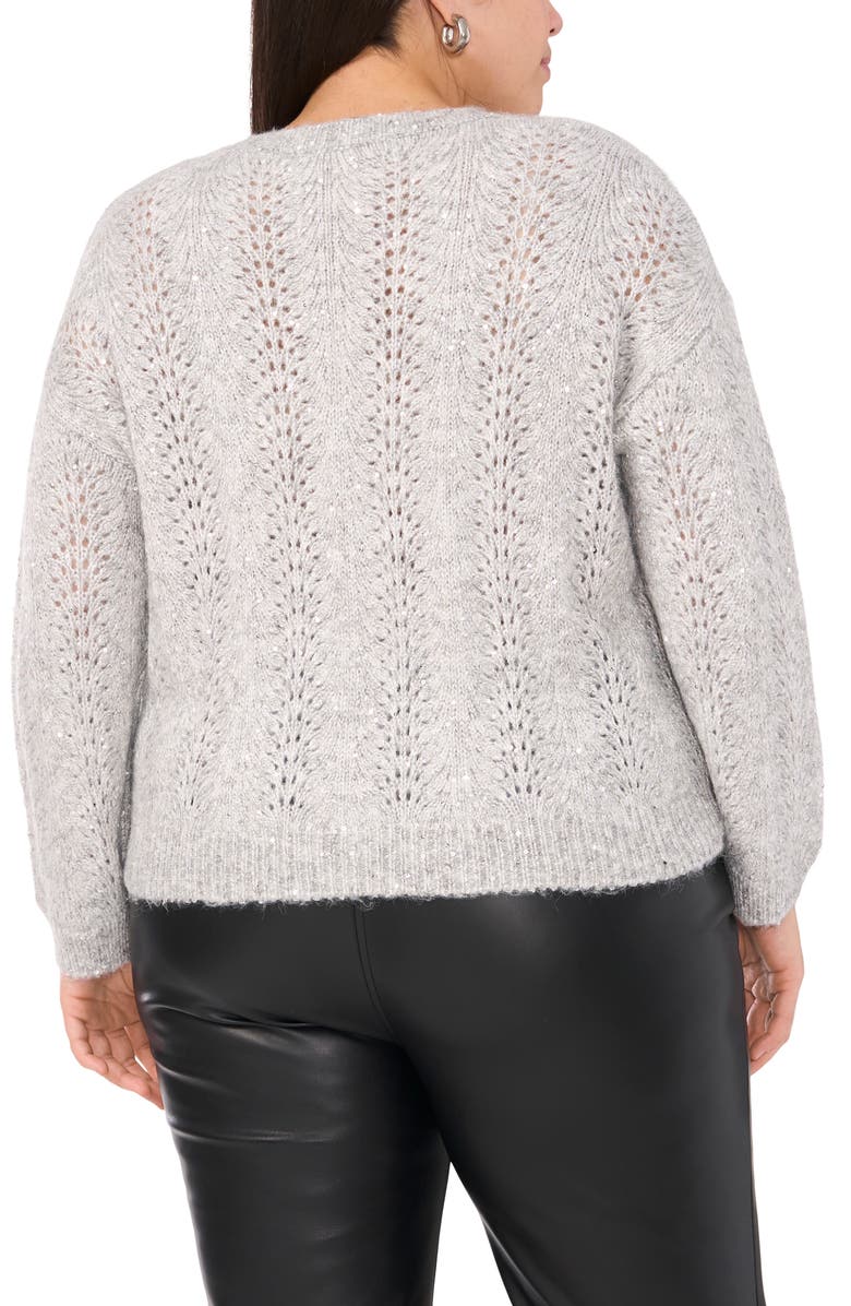 Vince Camuto Sequin Pointelle Sweater, Alternate, color, 