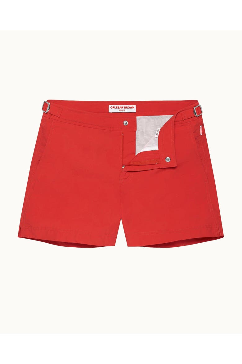 Setter Polyamide Shorter-Length Tailored-Fit Swim Shorts, Main, color, RESCUE RED