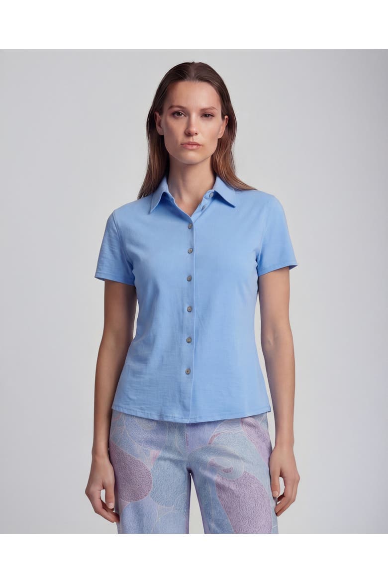 Solid Womens Shirts, Main, color, Blue