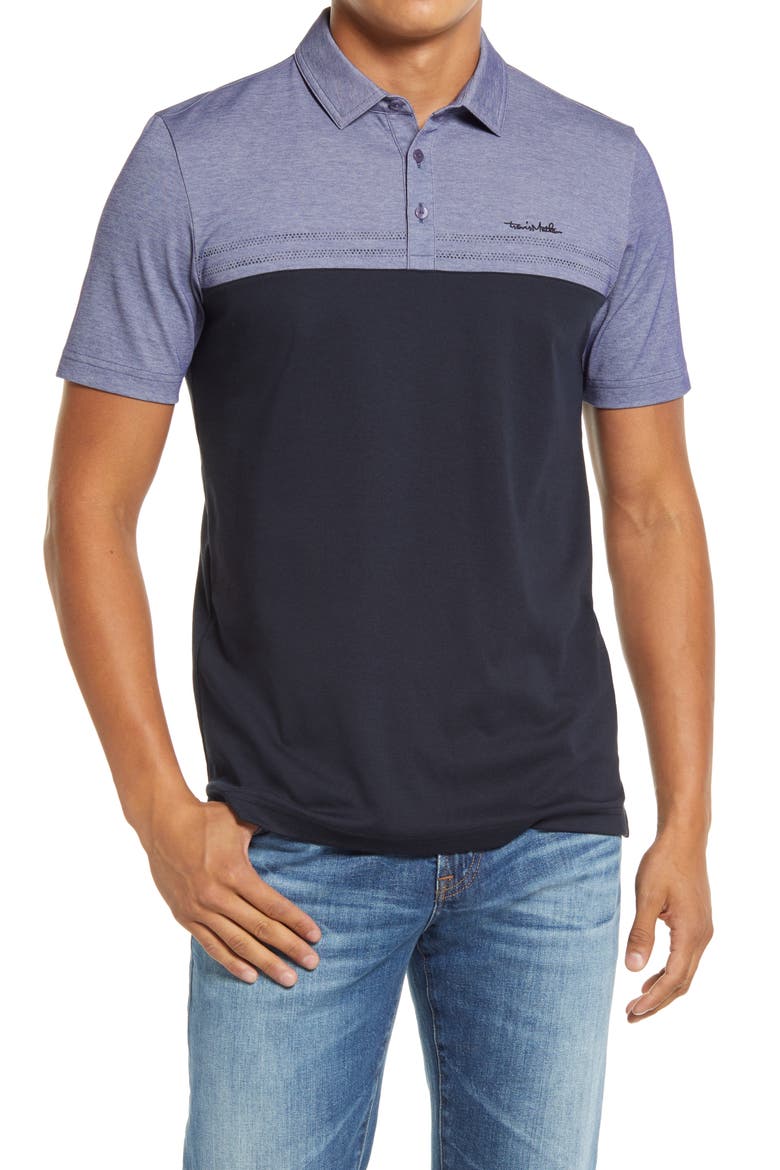 Old Fashioned Colorblock Piqué Polo, Main, color, HEATHER SKIPPER