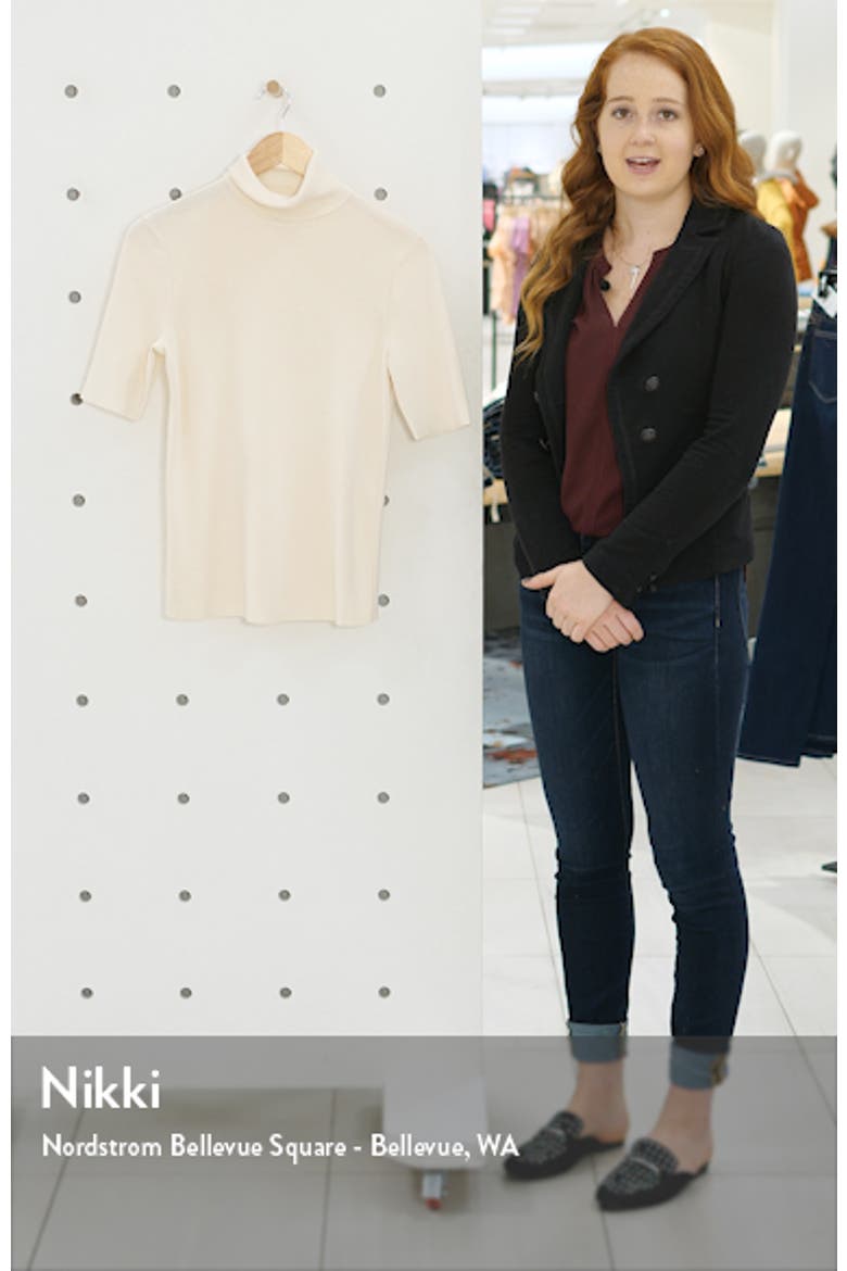 Short Sleeve Turtleneck Sweater video