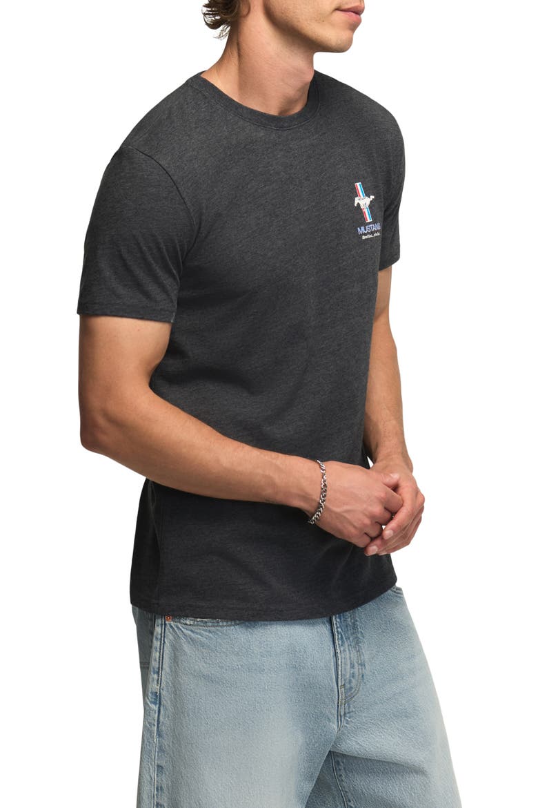 Ford Mustang Cotton Blend Graphic T-Shirt, Alternate, color, JET BLACK