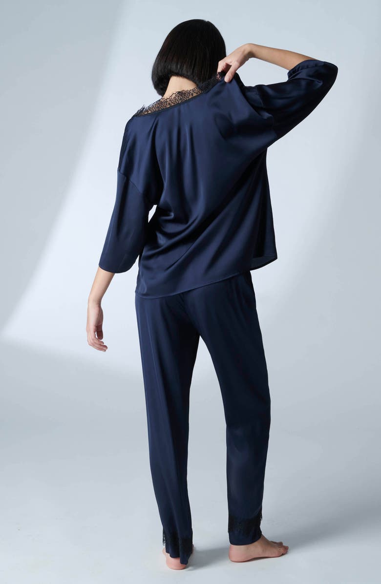 Simone Perele Satin Secrets Lounge Pants, Alternate, color, Full Moon