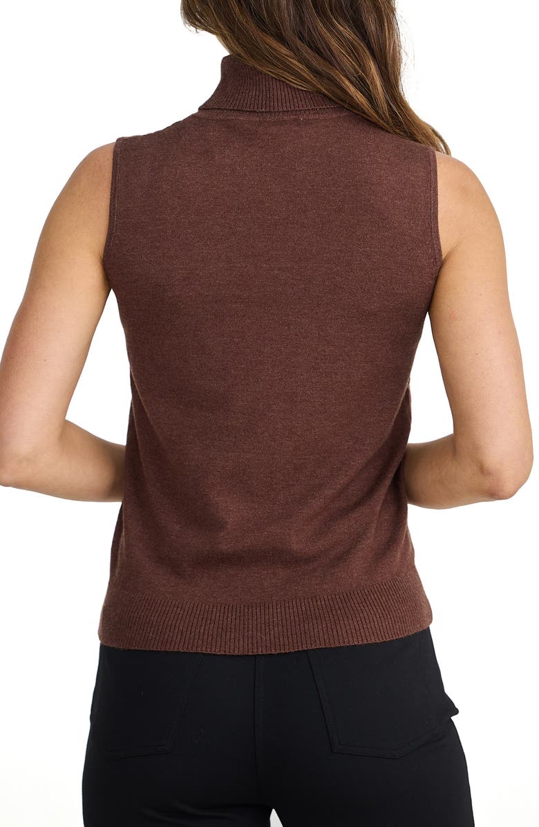 Brave+True Skye Sleeveless Turtleneck Sweater, Alternate, color, Chocolate Marle