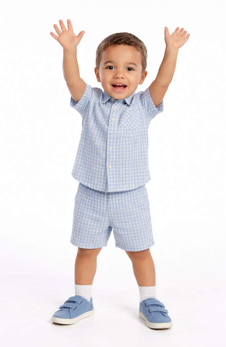Joe's Jeans Button-Up Shirt & Shorts Set, Alternate, color, Light Blue