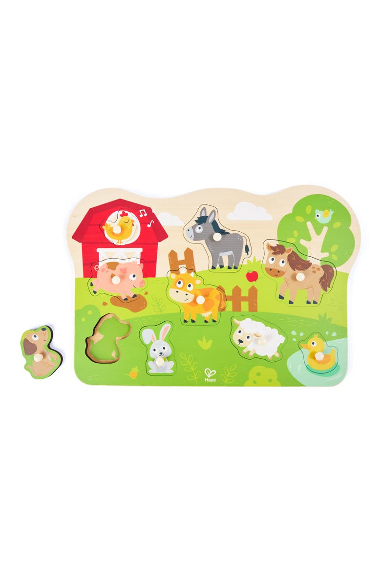 Kids' Farm Animals Peg Puzzle, Main, color, MULTIPLECOLOR