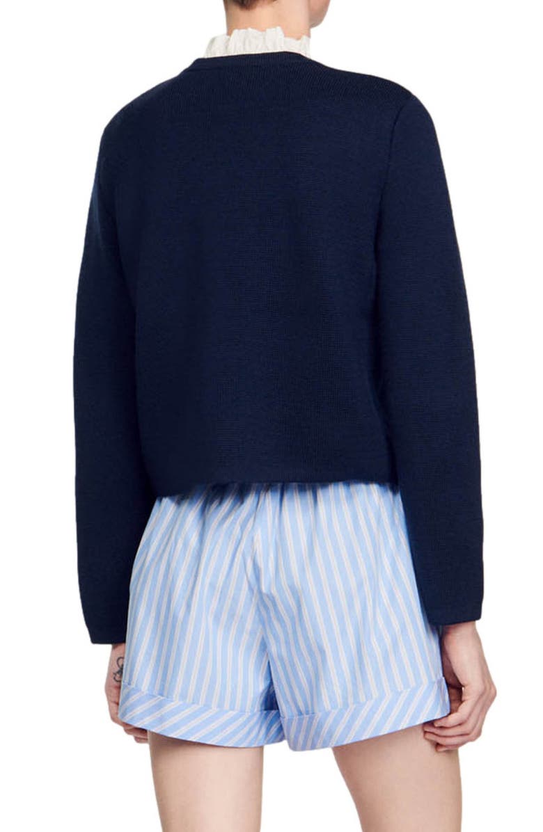 SANDRO Samba Cardigan, Alternate, color, 