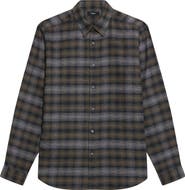 Theory Irving Plaid Cotton Flannel Button-Up Shirt