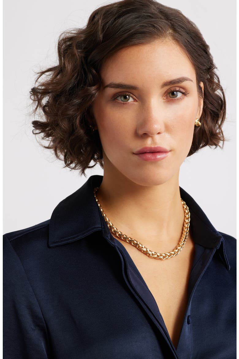 Chunky Chain Necklace, Alternate, color, GOLD