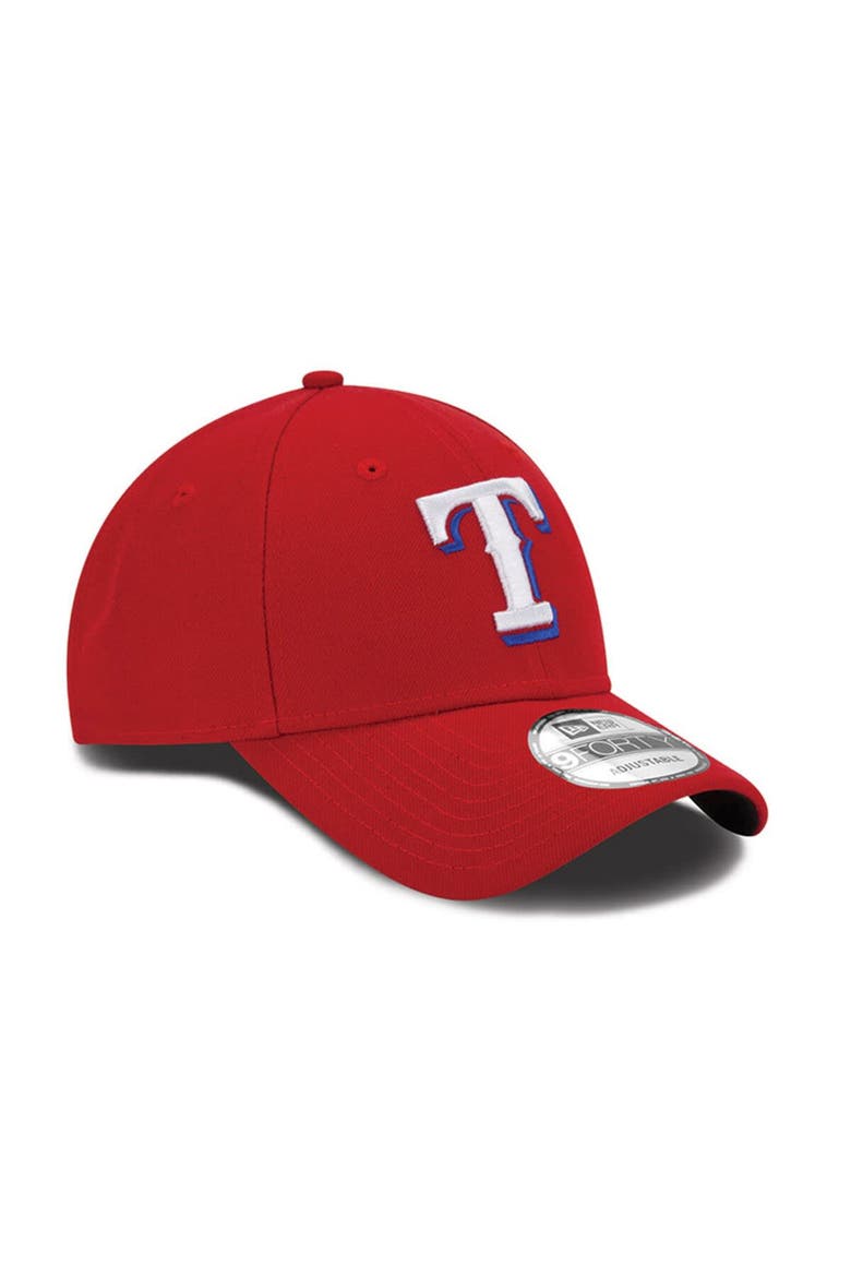 Men's New Era Red Texas Rangers League 9FORTY Adjustable Hat, Alternate, color, Red