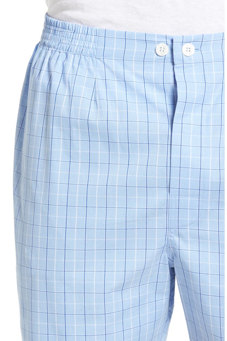 Cotton Short Pajamas, Alternate, color, LIGHT BLUE CHECK