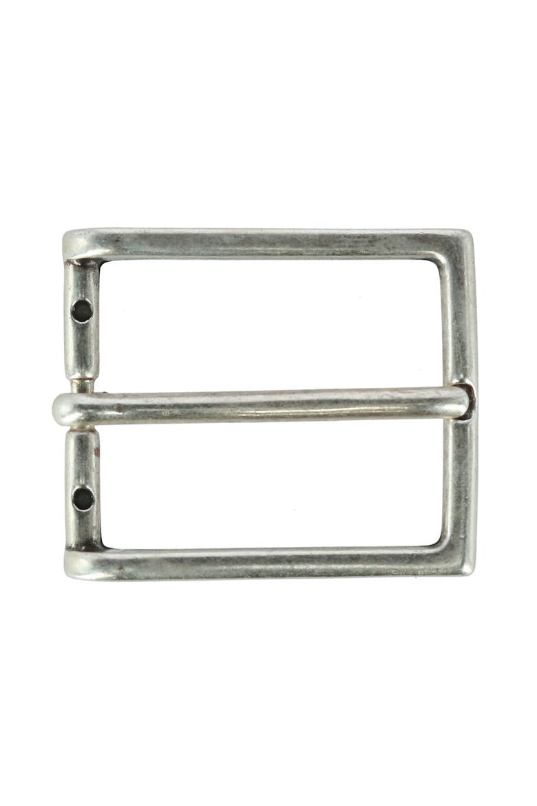 35mm Classic Solid Brass Single Pronged Harness Belt Buckle, Main, color, Silver