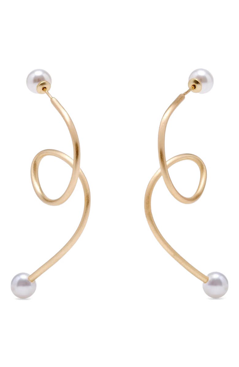 Cult Gaia Tazia Loop Drop Earrings, Main, color, 