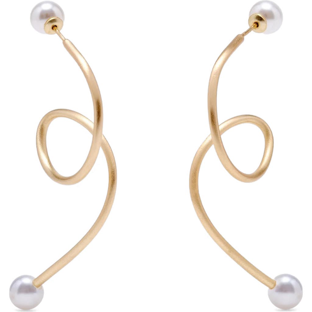 Cult Gaia Tazia Loop Drop Earrings In Gold