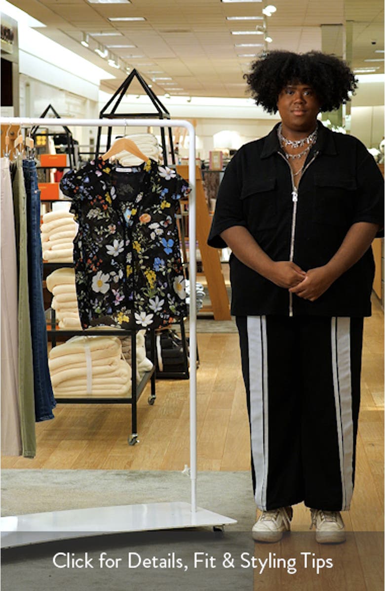 Arlette Floral Flutter Sleeve Button-Up Top, sales video thumbnail