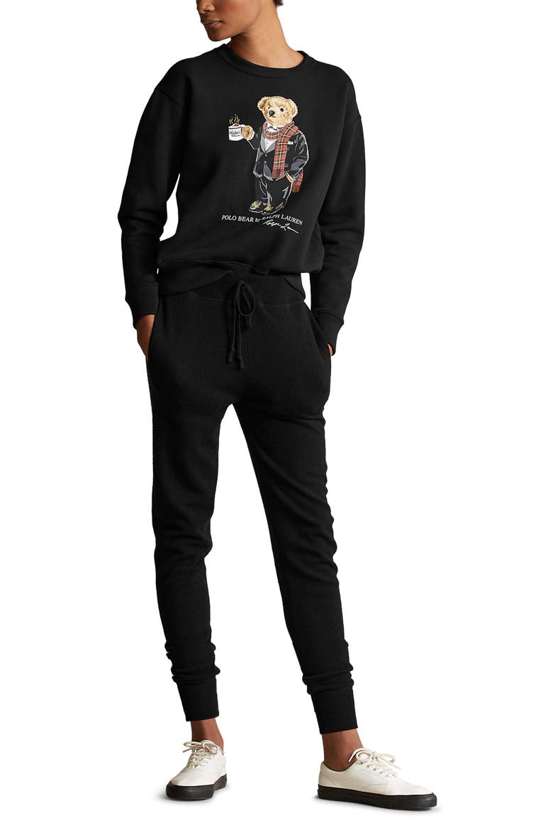 Coco Bear Sweatshirt, Alternate, color, BLACK