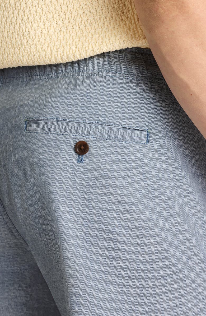 Bonobos Nomad Herringbone Cotton & Linen Shorts, Alternate, color, Light Blue Herringbone Linen