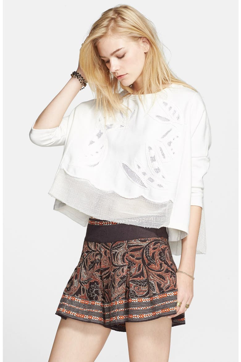 'Rainforest' French Terry Pullover, Main, color, IVORY