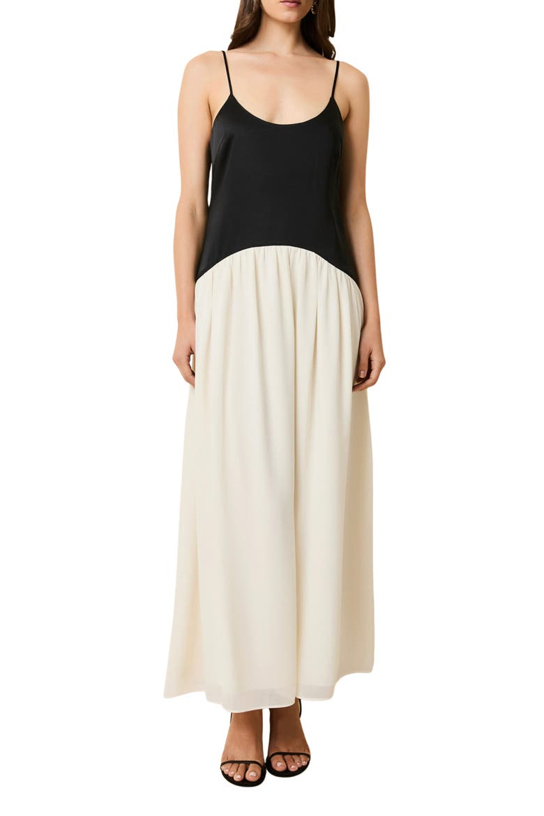 The Talulla Sleeveless Maxi Dress, Main, color, NOIR / BRULE