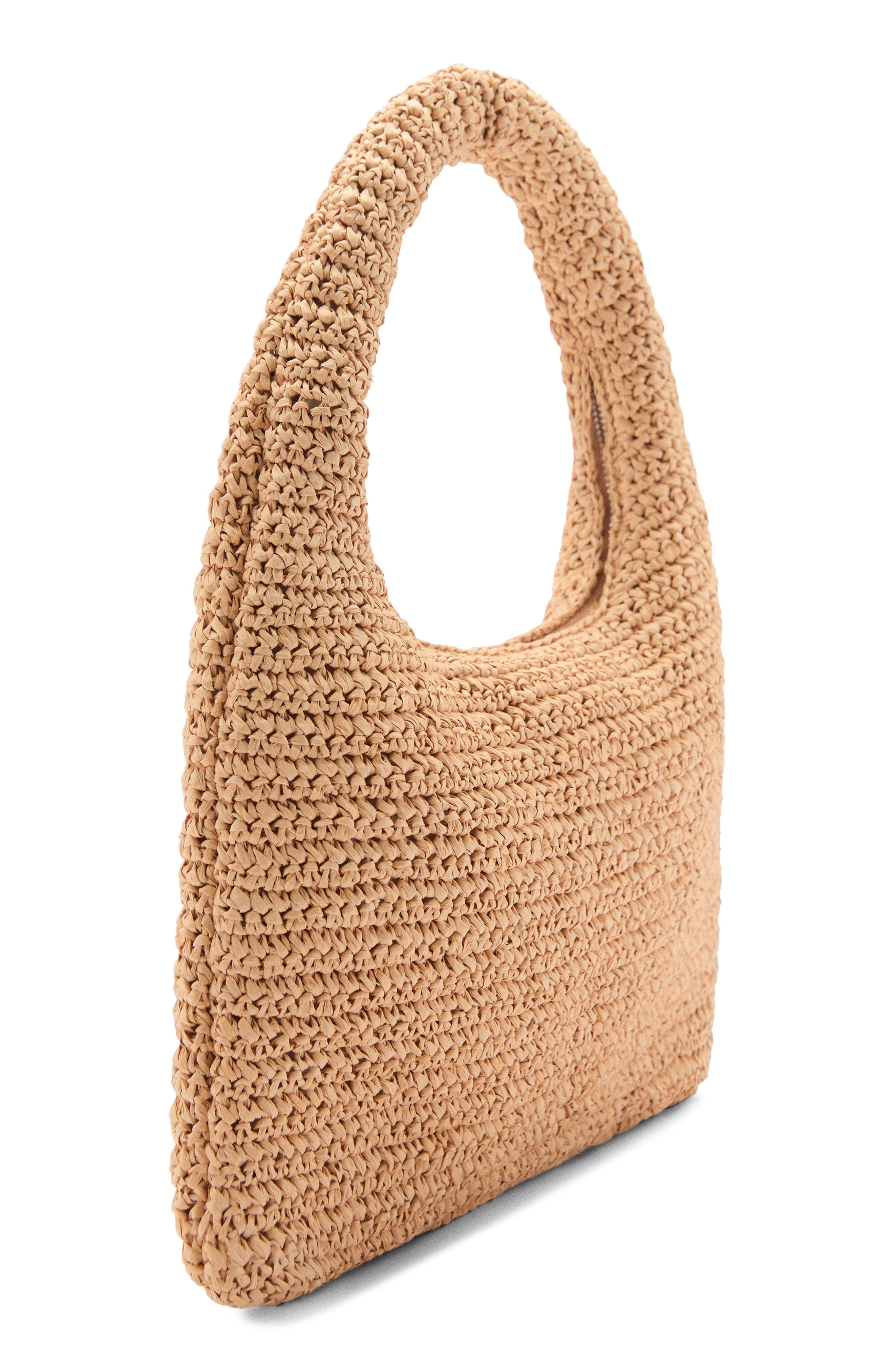 MANGO Straw Shoulder Bag, Alternate, color, 