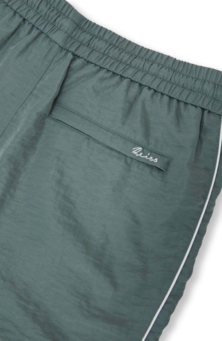Reiss Breeze Piped Nylon Swim Trunks, Alternate, color, Sage Green
