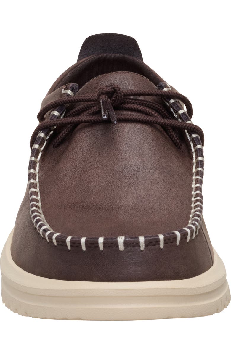 Hey Dude Wally NXT Leather Lace-Up Shoe, Alternate, color, Mole Brown/Wood Ash
