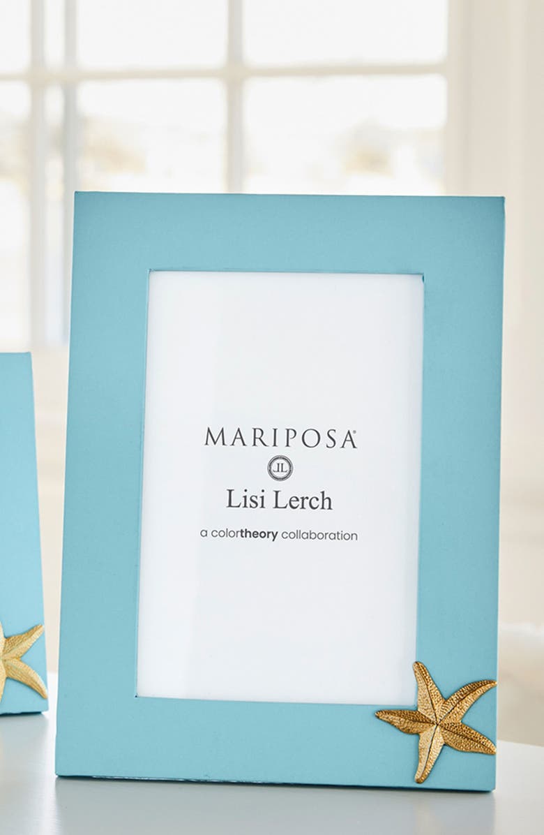 Mariposa Starfish Blue 4 x 6-Inch Picture Frame, Alternate, color, Blue