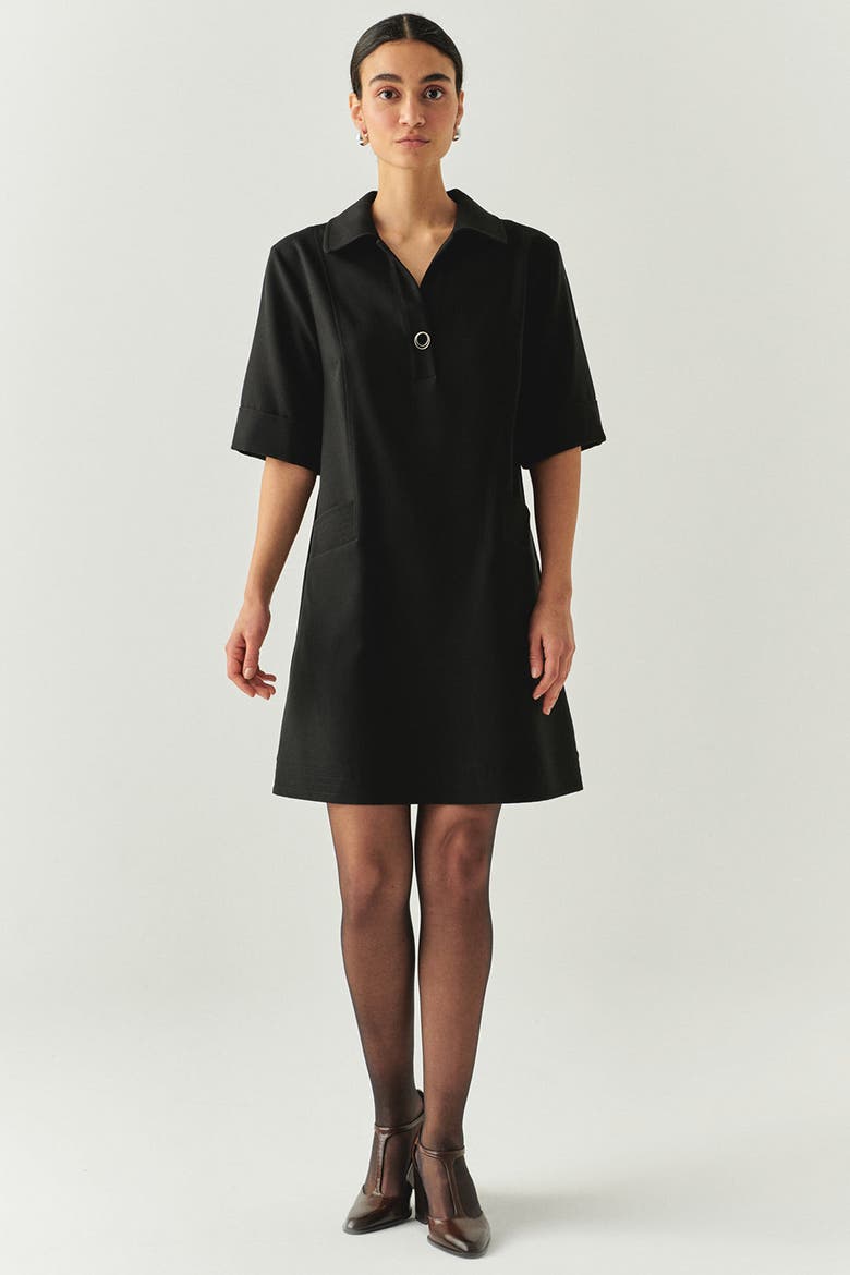 Janelle Mini Dress, Main, color, BLACK