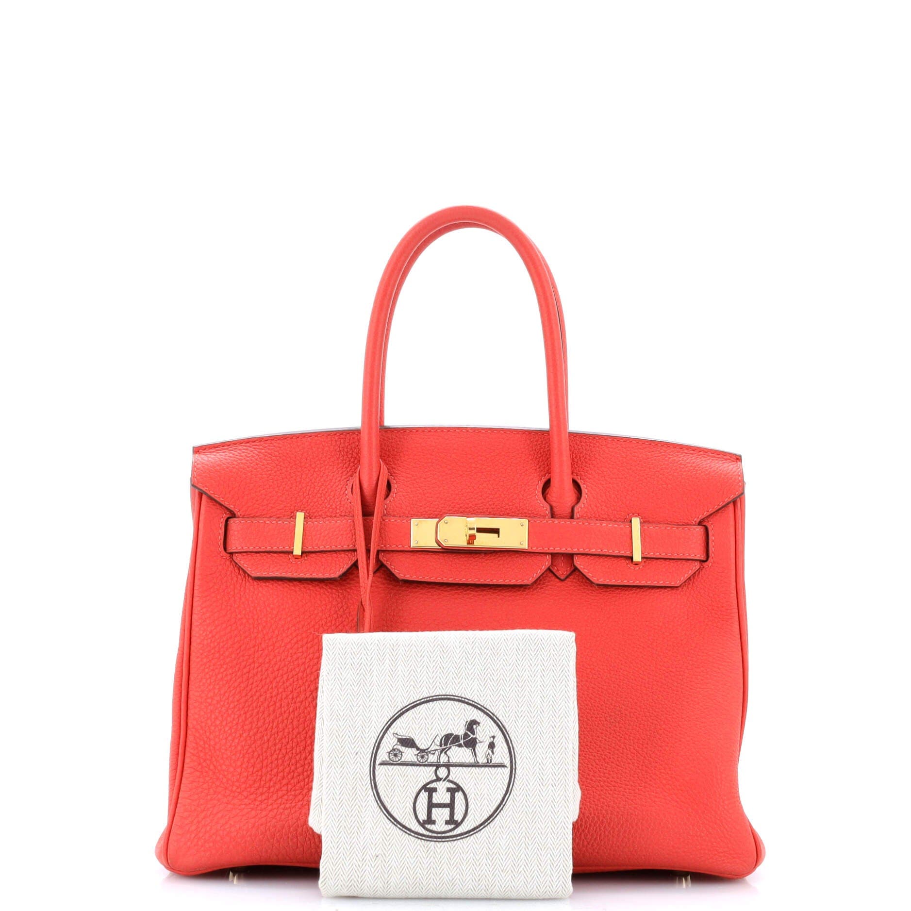 Pre-Owned Hermes Birkin Handbag Red Togo with Gold Hardware 30, Alternate, color, 