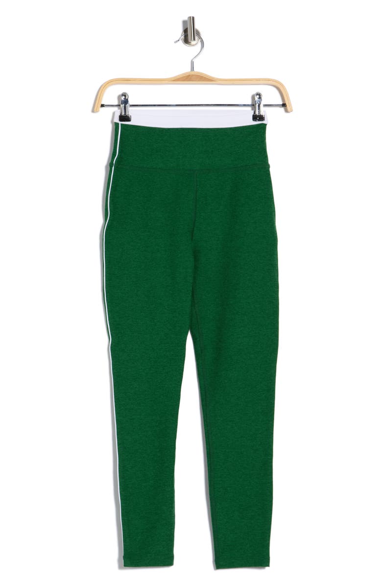 Beyond Yoga Trophy Spacedye High Waist Leggings, Alternate, color, Summer Thyme Green/Cloud White