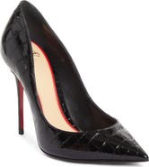 Christian Louboutin La Pigalle Croc Embossed Patent Pump