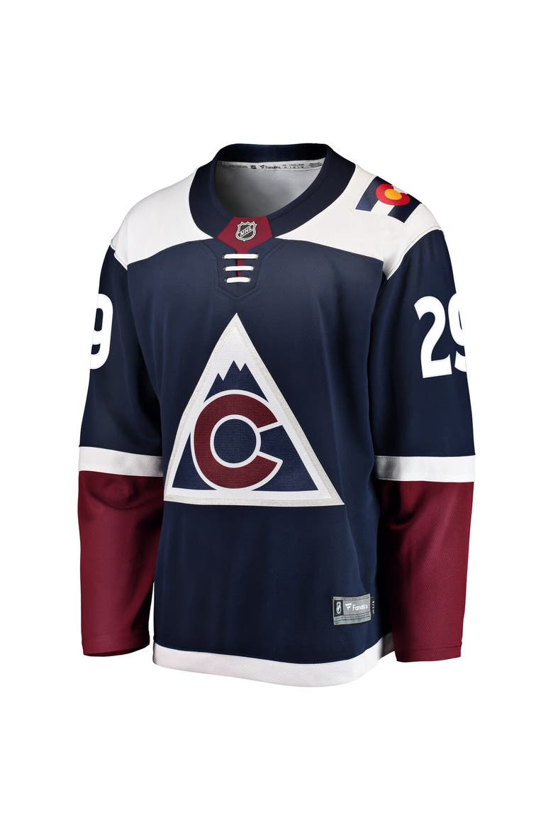 Men's Fanatics Branded Nathan MacKinnon Navy Colorado Avalanche Alternate Breakaway Player Jersey, Alternate, color, Navy