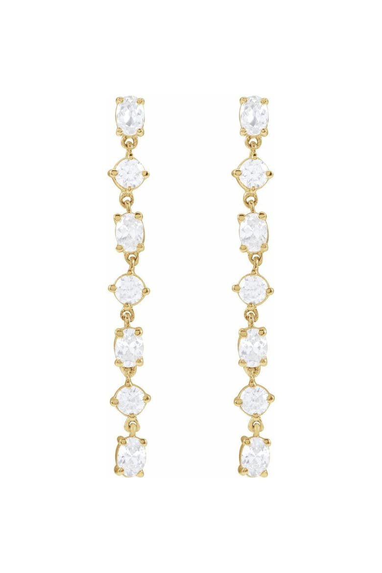 1 1/5 CT Lab-Grown Diamond Dangle Earrings in 14K Gold, Main, color, Gold