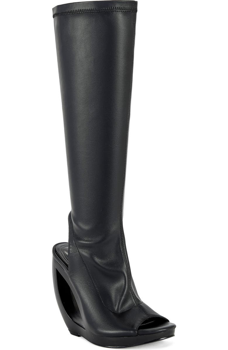 AZALEA WANG Ilyssa Peep Toe Boot, Main, color,