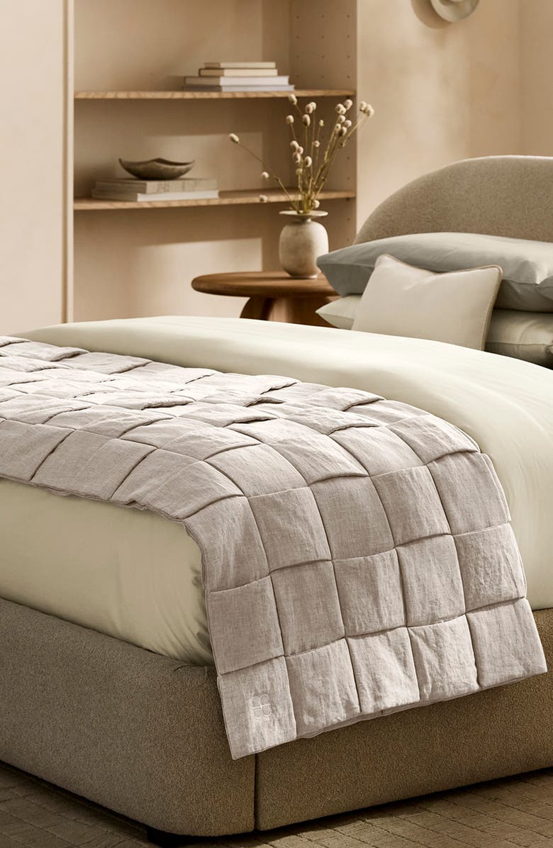 Boll & Branch Icon Woven Linen Bed Runner, Alternate, color, Melange Natural